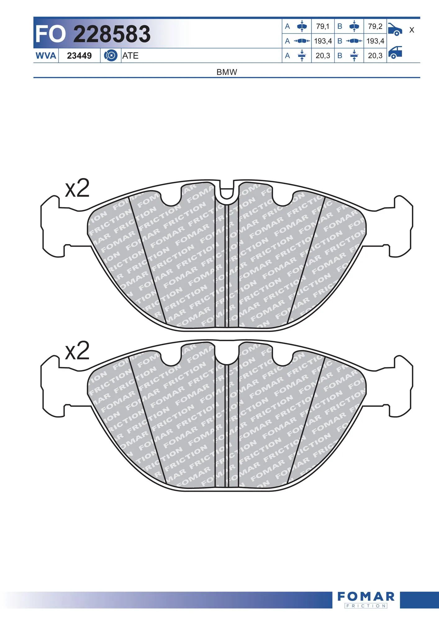 Brake Pad Set, disc brake
